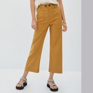 Maeve Wide-Leg Cropped Pants